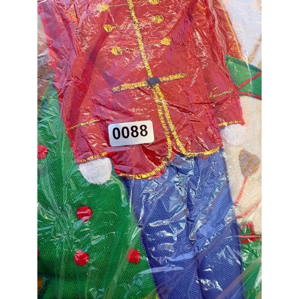 Vintage Hallie St Mary Christmas Fabric‎ Ornaments Set Nutcracker Angel Sleigh